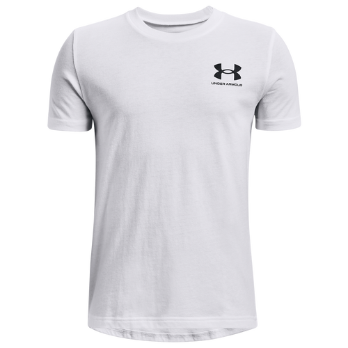 Shop Under Armour Boys  Lifestyle Logo T-shirt In White