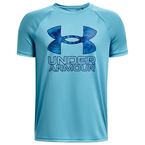 

Boys Under Armour Under Armour Tech Hybrid PRT Fill T-Shirt - Boys' Grade School Glacier Blue/Sonar Blue Size M