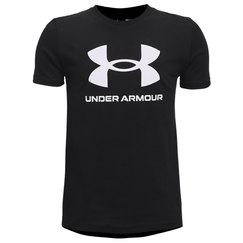 

Girls Under Armour Under Armour Sportstyle Logo T-Shirt - Girls' Grade School Black/White Size L