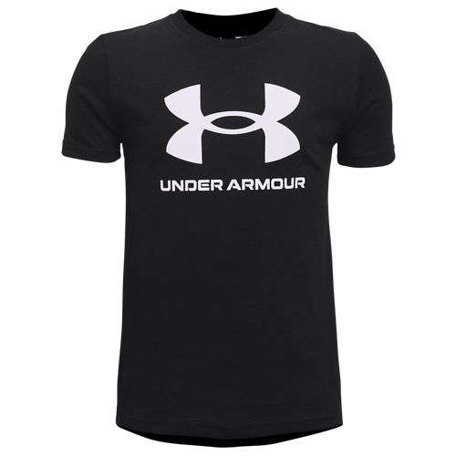 

Girls Under Armour Under Armour Sportstyle Logo T-Shirt - Girls' Grade School Black/White Size M