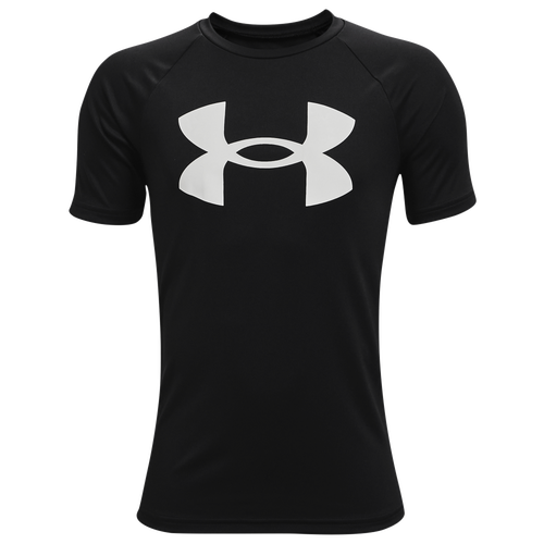 Shop Under Armour Boys  Tech Big Logo Short Sleeve T-shirt In Black
