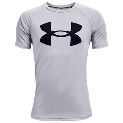 Girls' Grade School - Under Armour Tech Big Logo Short Sleeve T-Shirt - Grey/Black