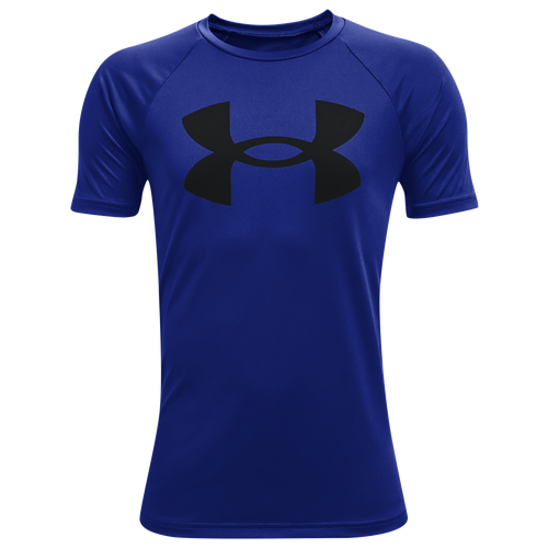 

Boys Under Armour Under Armour Tech Big Logo Short Sleeve T-Shirt - Boys' Grade School Black/Blue Size L