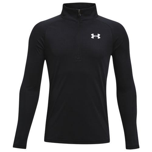 

Boys Under Armour Under Armour Tech 2 1/2 Zip - Boys' Grade School Black/White Size XS