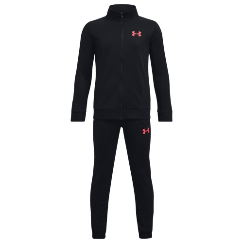 

Boys Under Armour Under Armour Knit Track Suit - Boys' Grade School Black/Beta Size XL