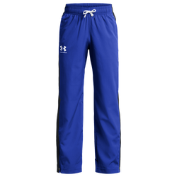 Boys' Grade School - Under Armour Woven Track Pants - Versa Blue/Black/White