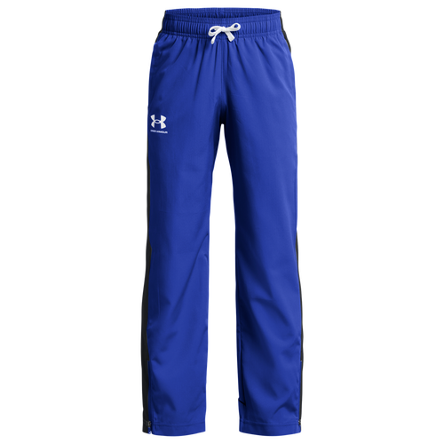 Under Armour Boys   Woven Track Pants In Versa Blue/black/white