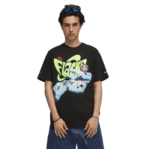 MENS - PUMA x A$AP Rocky Flacko Smile T-Shirt - Black/Lime Green