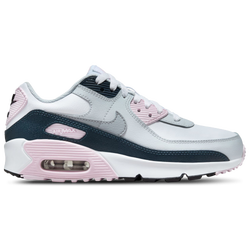 Girls' Grade School - Nike Air Max 90  - White/Wolf Grey