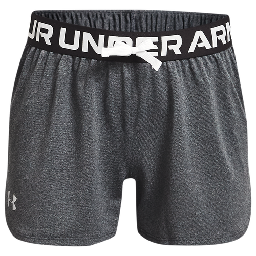 

Girls Under Armour Under Armour Play Up Shorts - Girls' Grade School Grey/Silver Size M