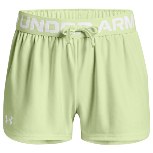 Shop Under Armour Girls   Play Up Shorts In Phosphor Green/white