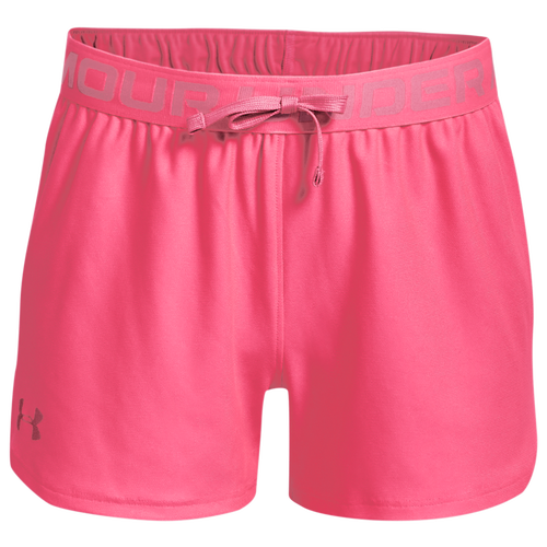 Shop Under Armour Girls   Play Up Shorts In Blue/pink