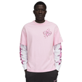 PUMA Lafrance Pink Heem Long Sleeve Tee - Puma Puma White/Pale Pink