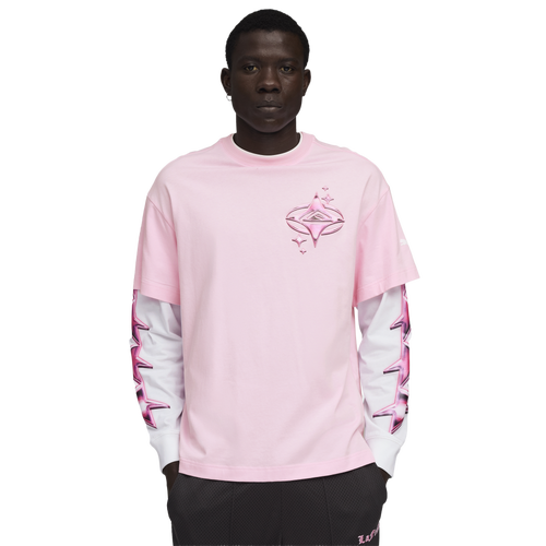 - PUMA Lafrance Pink Heem Long Sleeve Tee - Puma White/Pale Pink