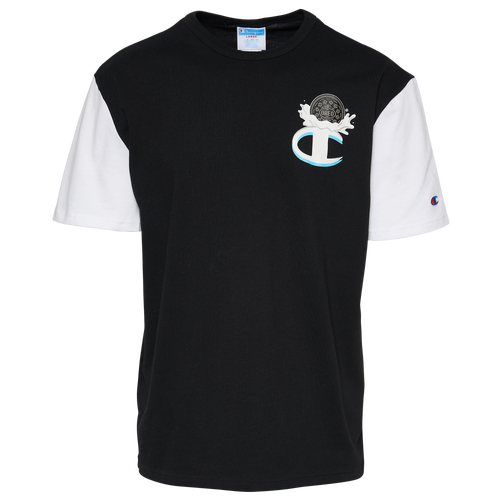 

Champion Mens Champion Heritage Colorblock T-Shirt - Mens Black/White Size L