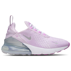 Girls' Grade School - Nike Air Max 270  - White Doll/Metallic Silver/Fuchsia