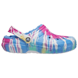 Women's - Crocs Classic Lined Clogs - Blue/Pink/White