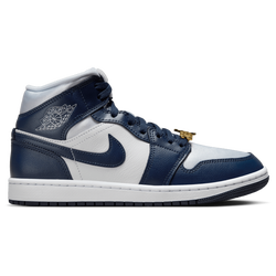 Women's - Jordan Jordan 1 Mid SE  - Midnight Navy/Football Gray