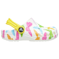 Girls' Toddler - Crocs Classic Clogs - White/Butterfly