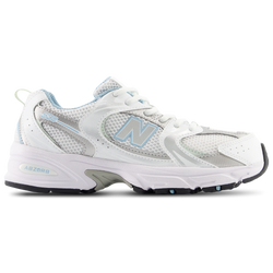 Girls' Grade School - New Balance 530  - White/Blue/Silver