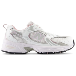 Girls' Grade School - New Balance 530  - White/Pink/Silver