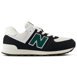 Boys' Grade School - New Balance 574 Classic  - Black/Green/White