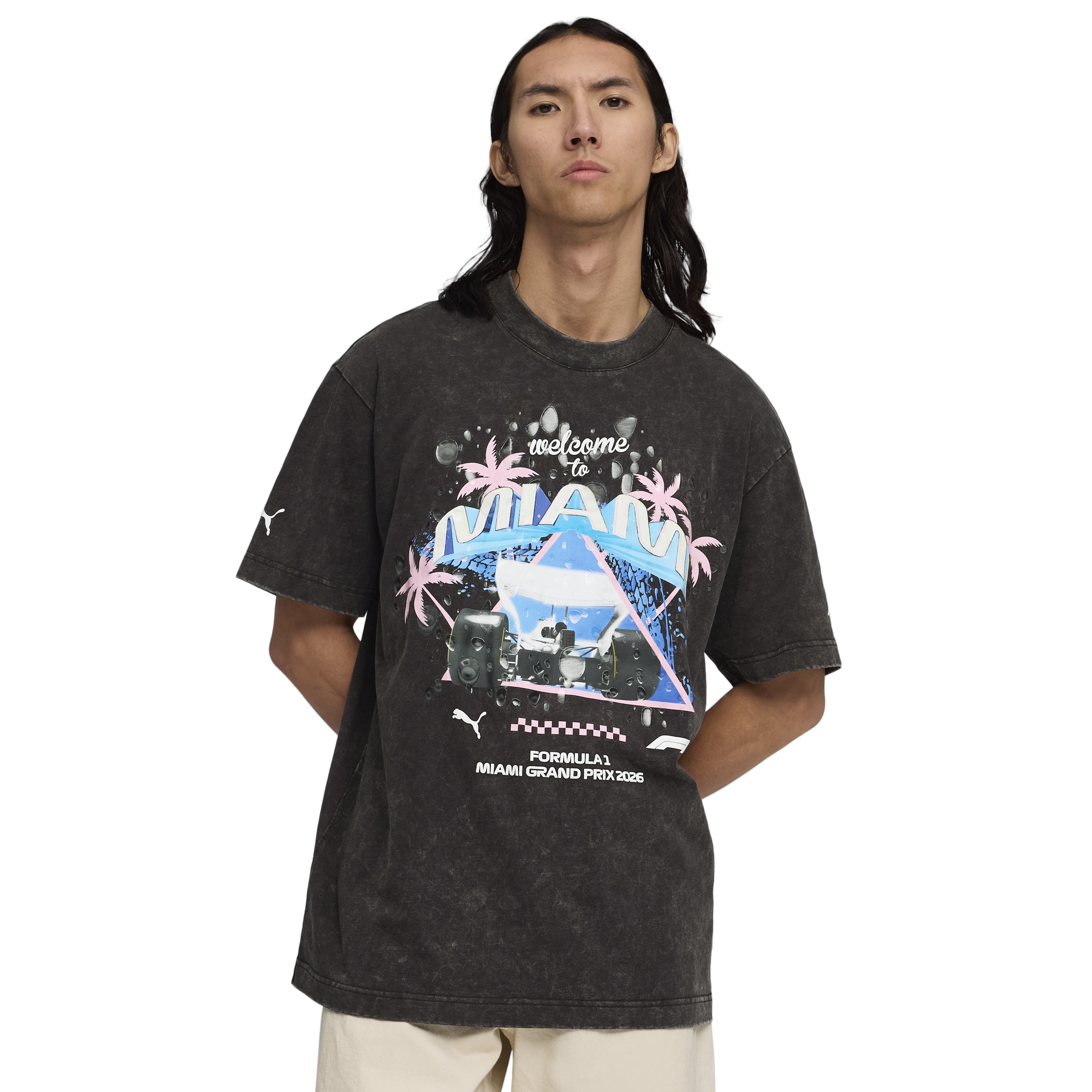 PUMA F1 Miami Washed Graphic Tee - Men's | Foot Locker