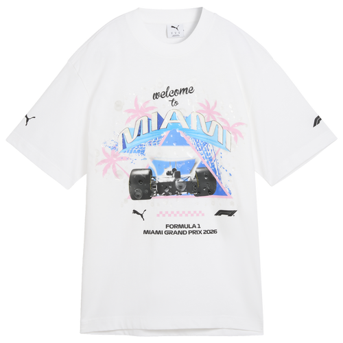  - PUMA F1 Miami Washed Graphic Tee - White
