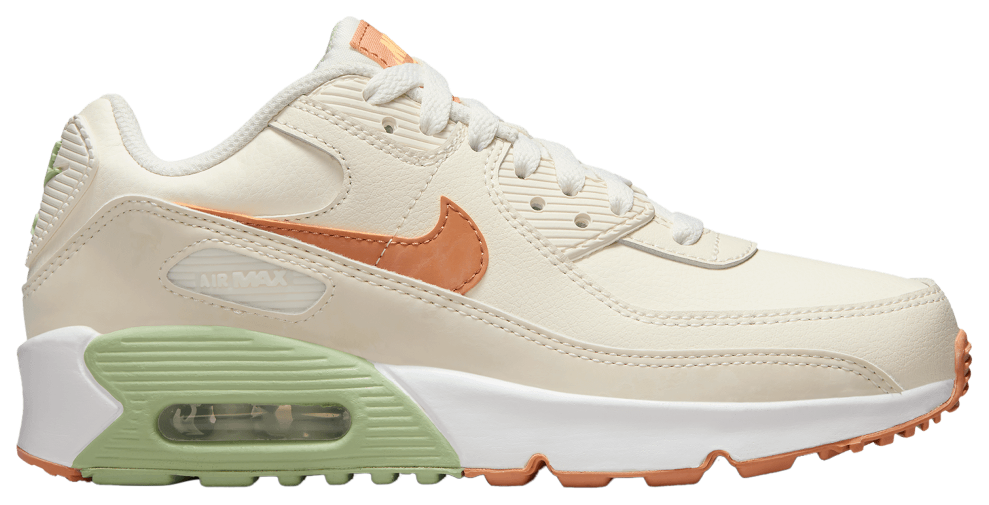 Nike air max 90 white best sale grade school