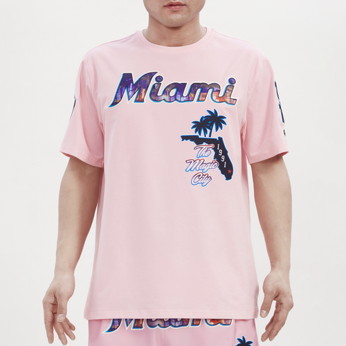 

Pro Standard Mens Miami Marlins Pro Standard Marlins Home Town City Scape SJ T-Shirt - Mens Pink Size M