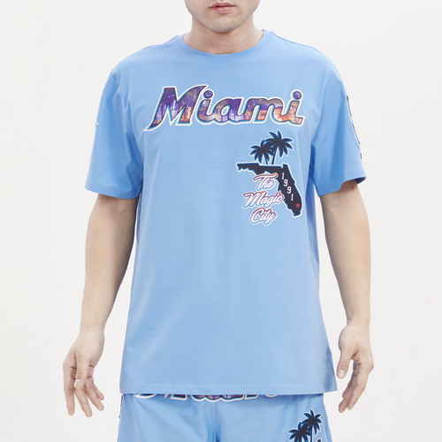 

Pro Standard Mens Miami Marlins Pro Standard Marlins Home Town City Scape SJ T-Shirt - Mens Blue Size XL