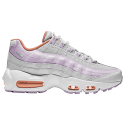Boys' Grade School - Nike Air Max 95  - Platinum/Platinum/Purple