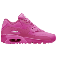 Nike air max 90 white/blue/pink grade school girls' outlet shoe