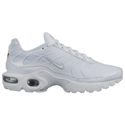 Boys' Grade School - Nike Air Max Plus  - White/Metallic Silver/White