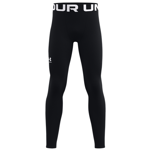 

Boys Under Armour Under Armour ColdGear Armour Leggings - Boys' Grade School Black/White Size L