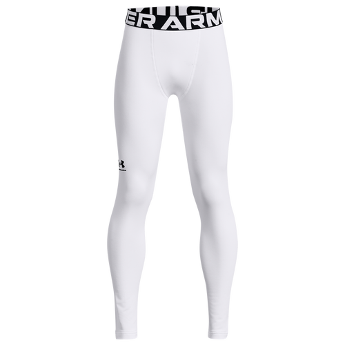 

Under Armour Boys Under Armour ColdGear Armour Leggings - Boys' Grade School White/Black Size L