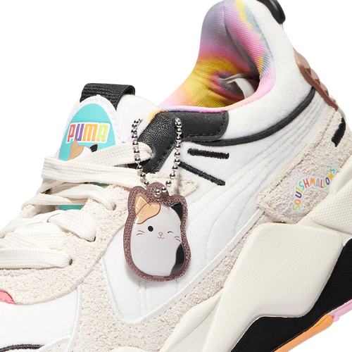 PUMA Girls RS X Squishmallows Cam Girls Grade School Shoes White Brown Black Size 05.5