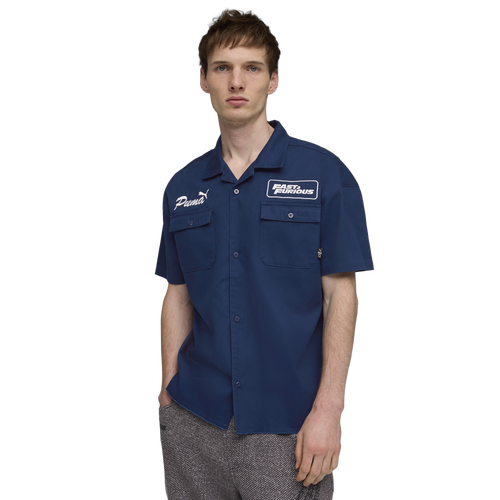  - PUMA x Fast & Furious Mechanic Shirt - Persian Blue/White