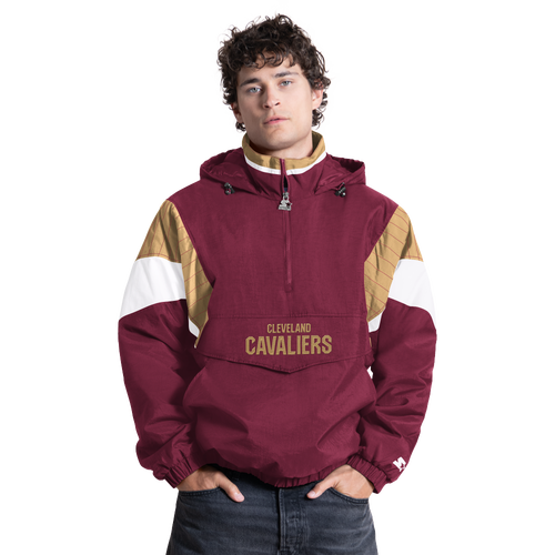 Starter Mens Cleveland Cavaliers NBA Throwback QZ Jacket - - Maroon
