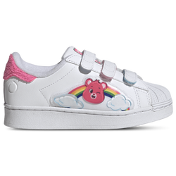 Filles, maternelle - adidas Originals Superstar LED Lights - Blanc de chaussures/Rose lucide/Rose bonheur
