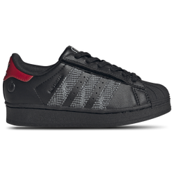Boys' Preschool - adidas Originals Superstar LED Lights  - Black/Black/Red