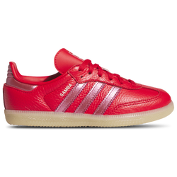 Girls' Preschool - adidas Originals Samba  - White/Metallic Red/Gum