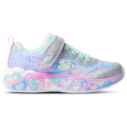 Girls' Preschool - Skechers Eternal Hearts  - Blue/Silver/Purple