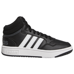 Boys' Preschool - adidas Hoops Mid 3.0 - Black/White