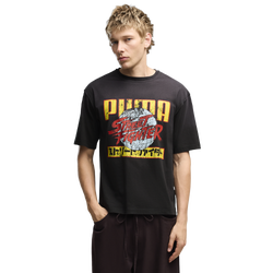 Men's - PUMA x Street Fighter Distressed T-Shirt - Black/Black