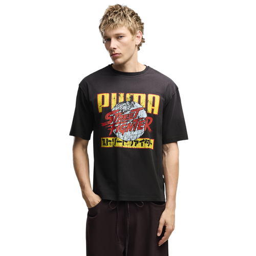  - PUMA x Street Fighter Distressed T-Shirt - Black