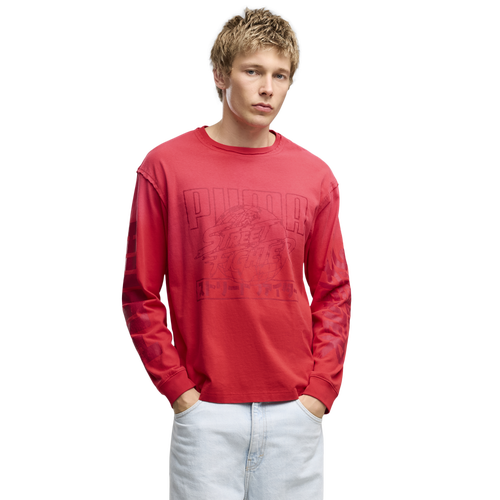MENS - PUMA x Street Fighter RYU V Ken Long Sleeve T-Shirt - Red