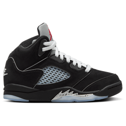 Boys' Preschool - Jordan Retro 5 - Black/Metallic Silver/White