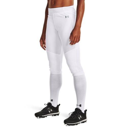 Under Armour Womens  Vanish Softball Beltless Pants In White/gray