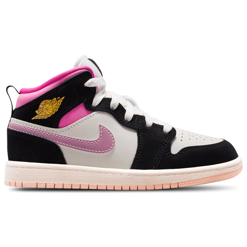 GIRLS - Jordan AJ 1 Mid SE - Black/Gold Pink